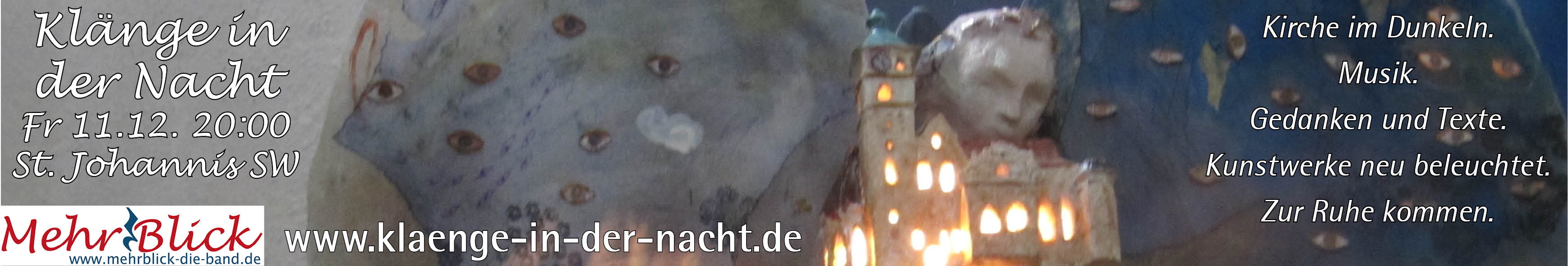 Ein Krippenengel hält die St. Johanniskirche in der Hand.