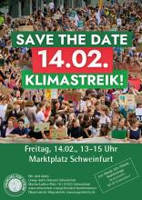 Save the date: 14.02. Klimastreik. Wir sind dabei: Evang.-Luth. Dekanat Schweinfurt Martin-Luther-Platz 18 | 97421 Schweinfurt www.schweinfurt-evangelisch.de/churchforfuture Ökumenische Wagenkirche www.wagenkirche.de